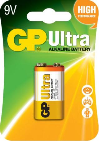 Батарейка GP ULTRA ALKALINE,9V 1604AU-5UE1  6LF22