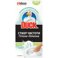 Duck 5в1 стікер чистоти для унітазу Лайм з Хлор-Актив компонентом 3 шт УКТЗЕД: 3402209000