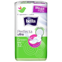 Прокладки Bella Perfecta Ultra Green silky drai (4крапельки) 32шт.